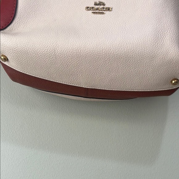 😻Coach Brown, Red and Cream Women's Bag - Picture 3 of 6